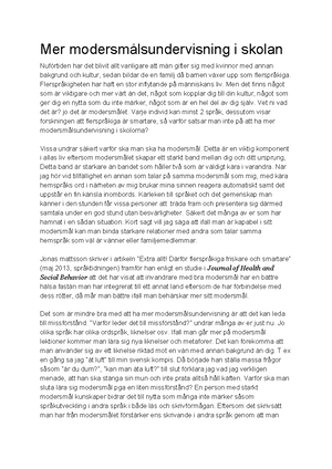 Får Man Merit För Modersmål