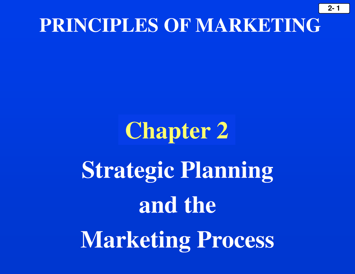 Chap2 - Chapter 2 For Marketing Book - Chapter 2Chapter 2 Strategic ...