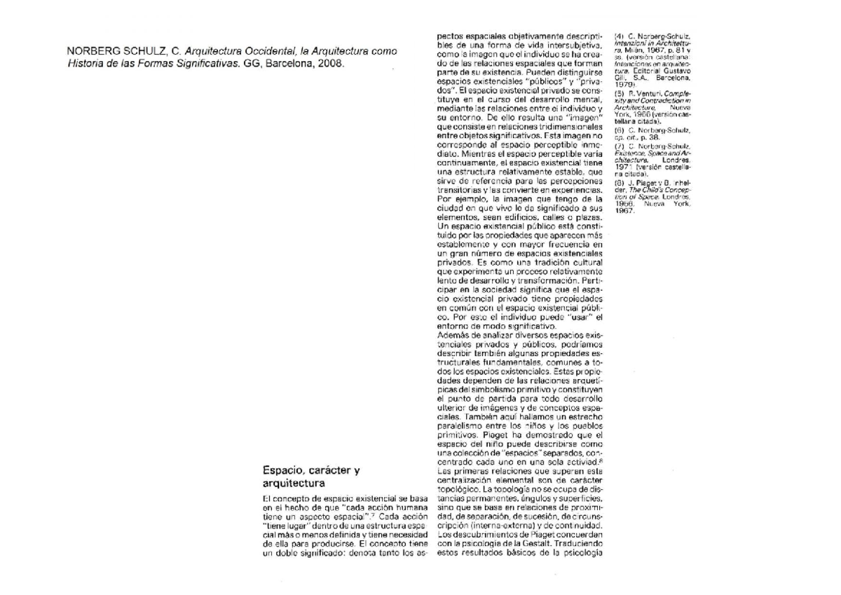 N. Schulz Espacio (completo) - NORBERG SCHULZ, C. Arquitectura