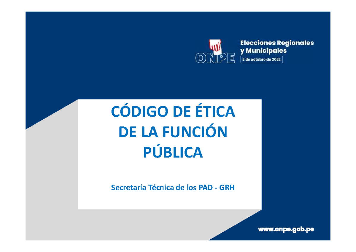 Código de Ética en la función pública-1 - v CÓDIGO DE ÉTICA DE LA