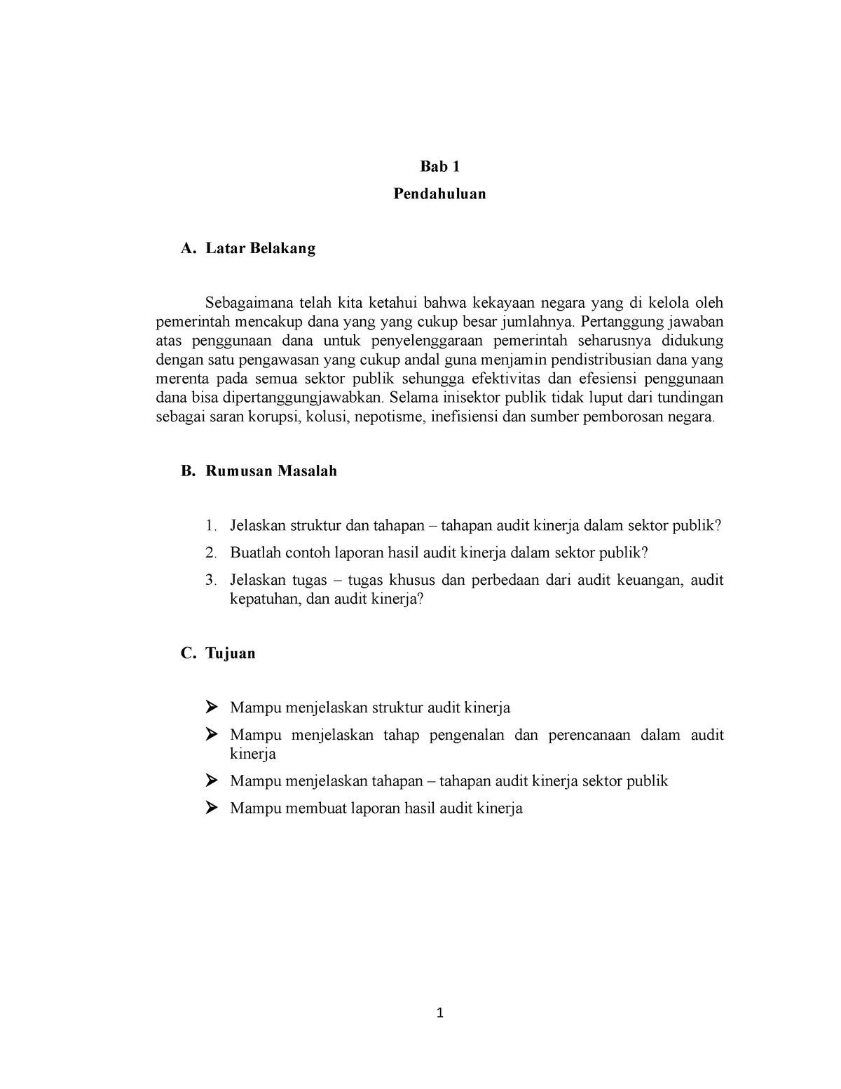 Bab 1 Sampai 3 - Materi Akuntansi - Bab 1 Pendahuluan A. Latar Belakang ...