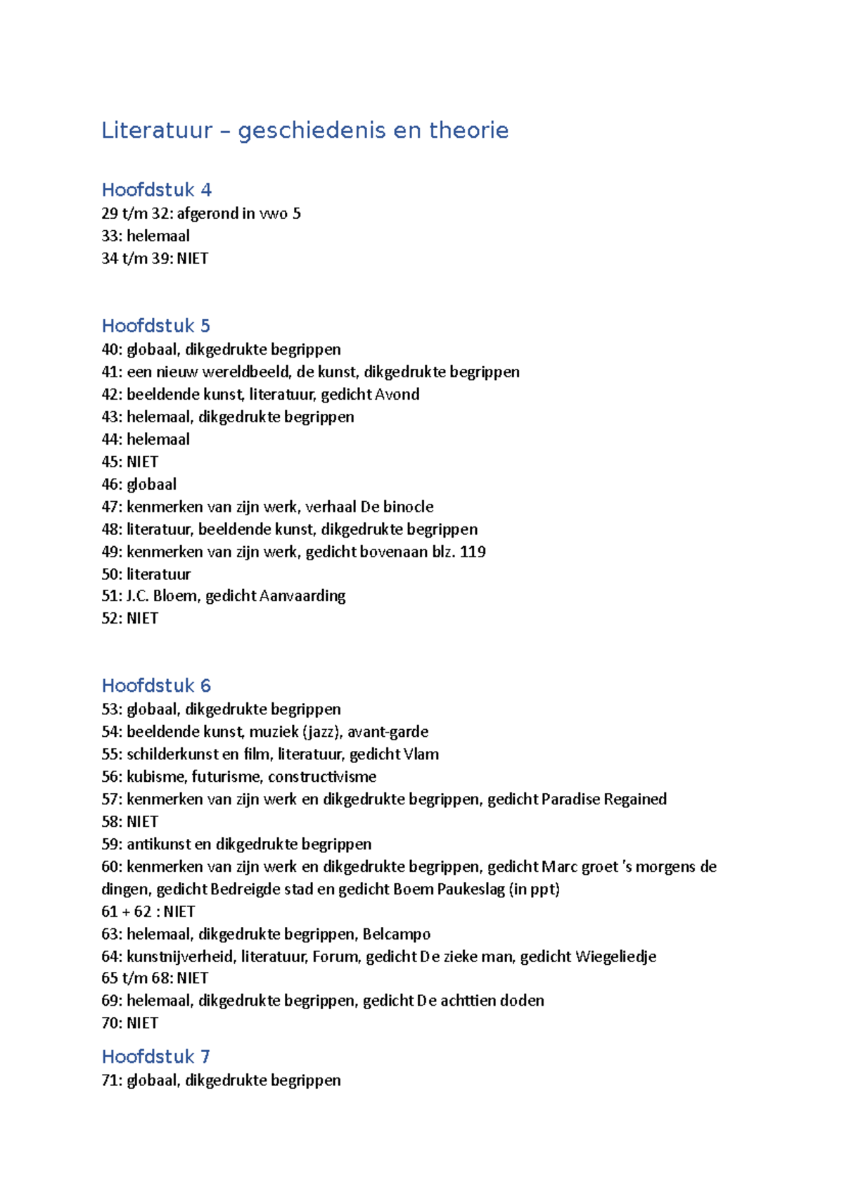 Dautzenberg - Overzicht Paragrafen Mondeling - Literatuur ...