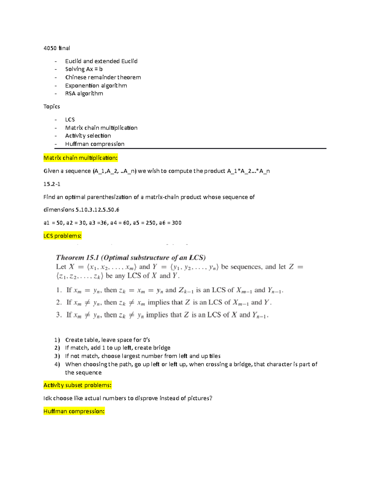 4050finalexampreperationnotes Studocu