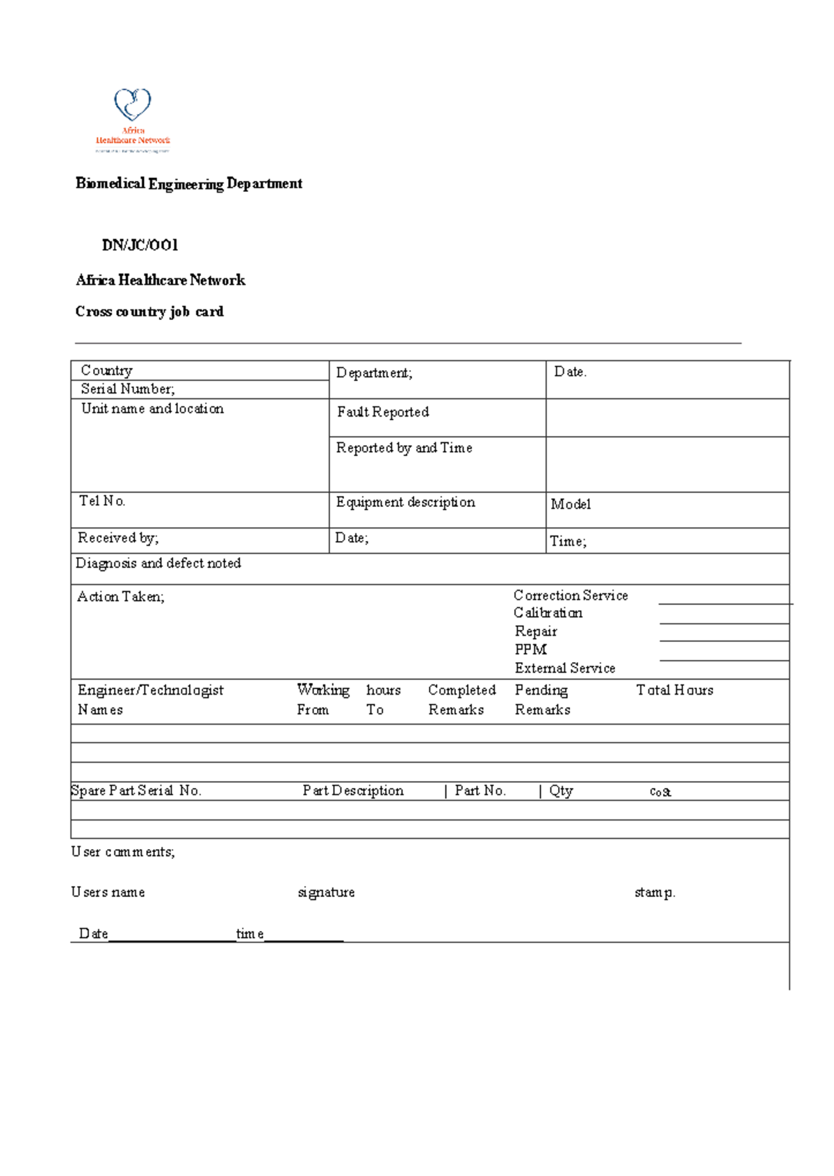 2022.02.09 Job card AHN-Updated - Biomedical Engineering Department DN ...