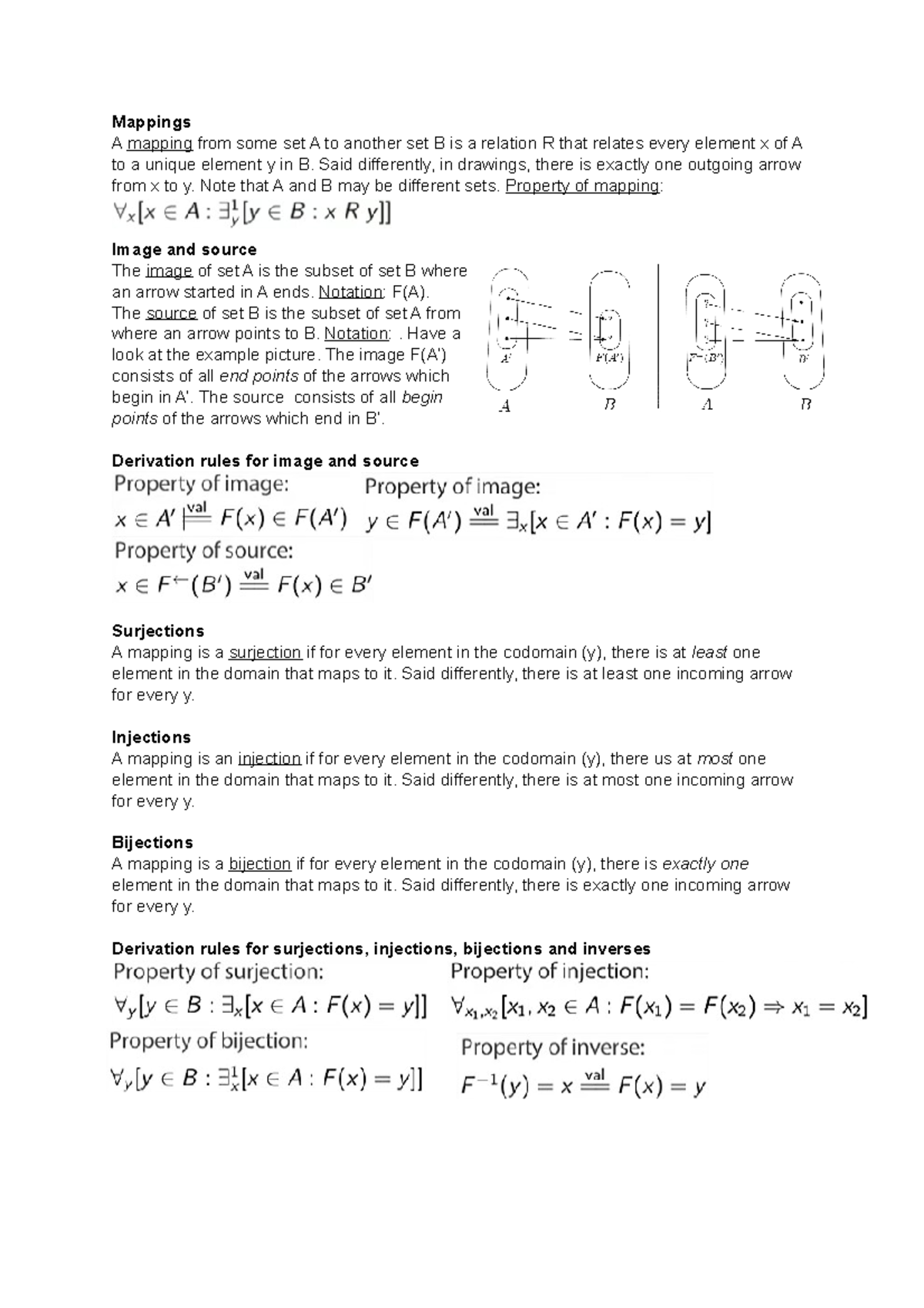 2IT60 Mappings - Mappings A Mapping From Some Set A To Another Set B Is ...