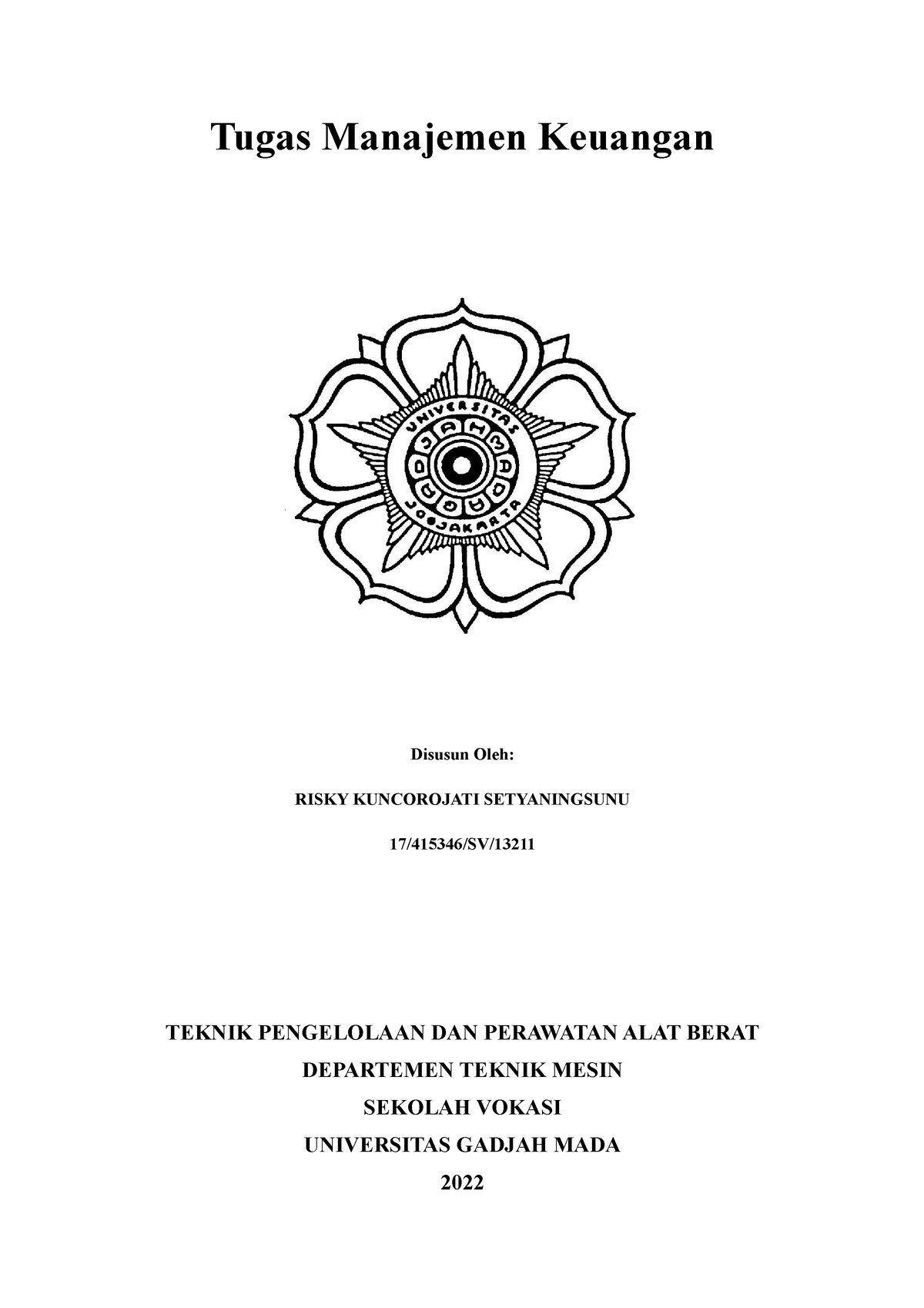 Manajemen Keuangan - Tugas Manajemen Keuangan Disusun Oleh: RISKY ...