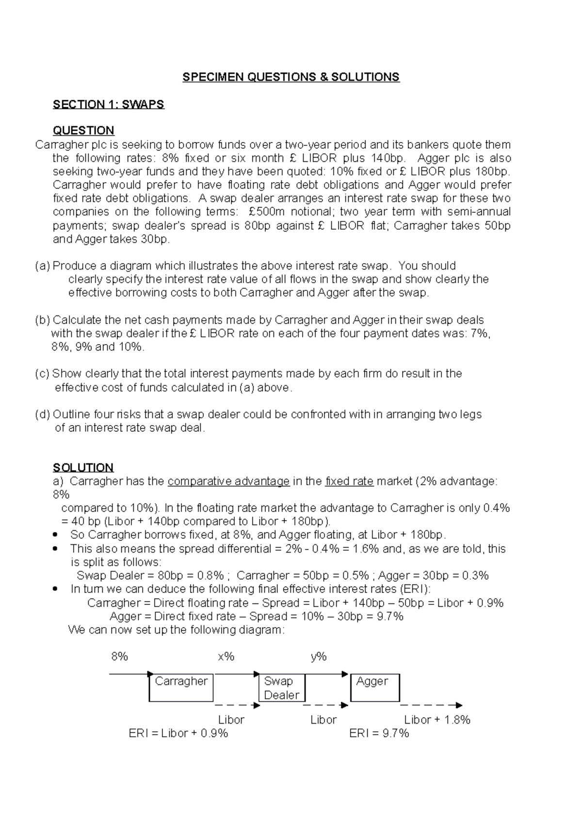 Exam 2018, Questions And Answers - SPECIMEN QUESTIONS &amp; SOLUTIONS ...