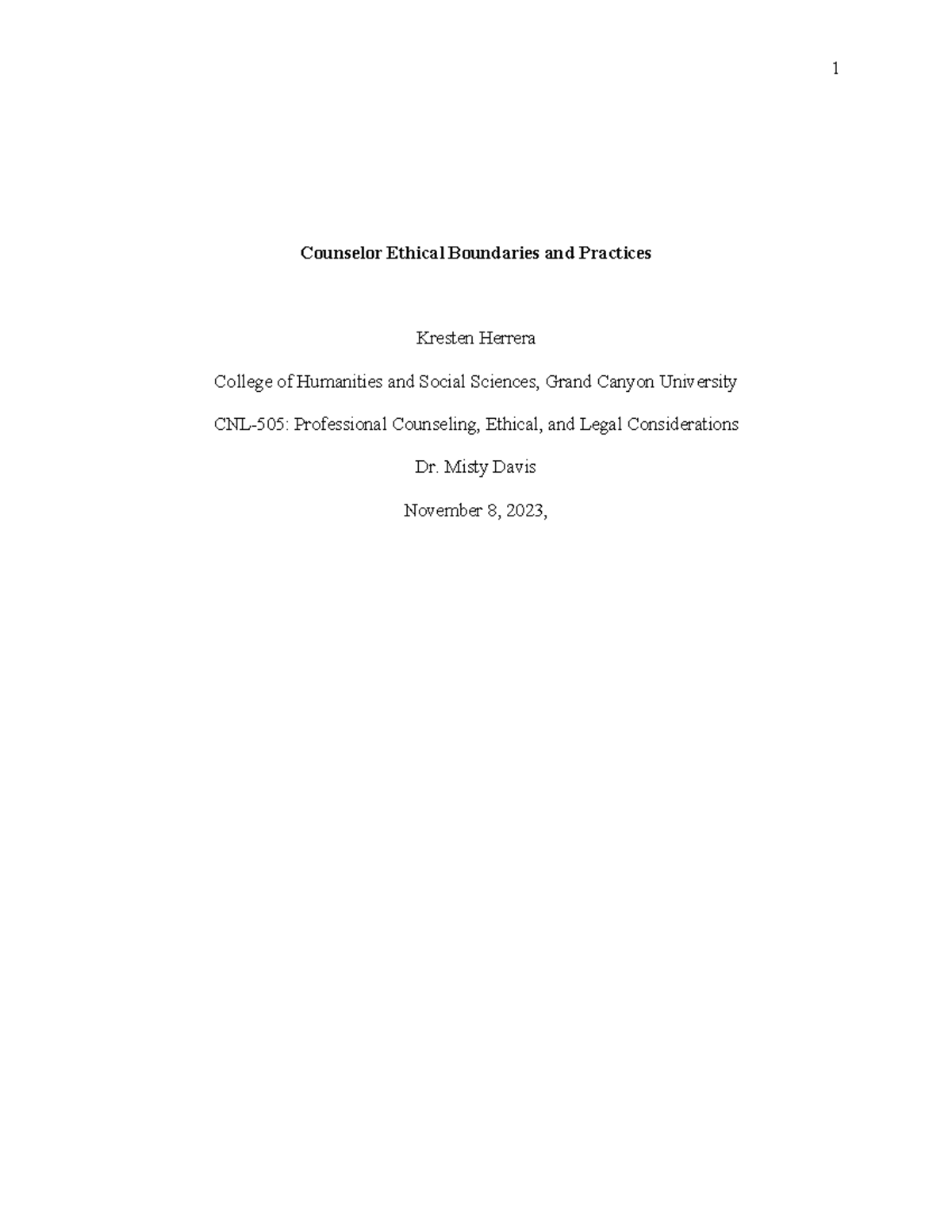 Ethical boundaries and practices - Counselor Ethical Boundaries and ...
