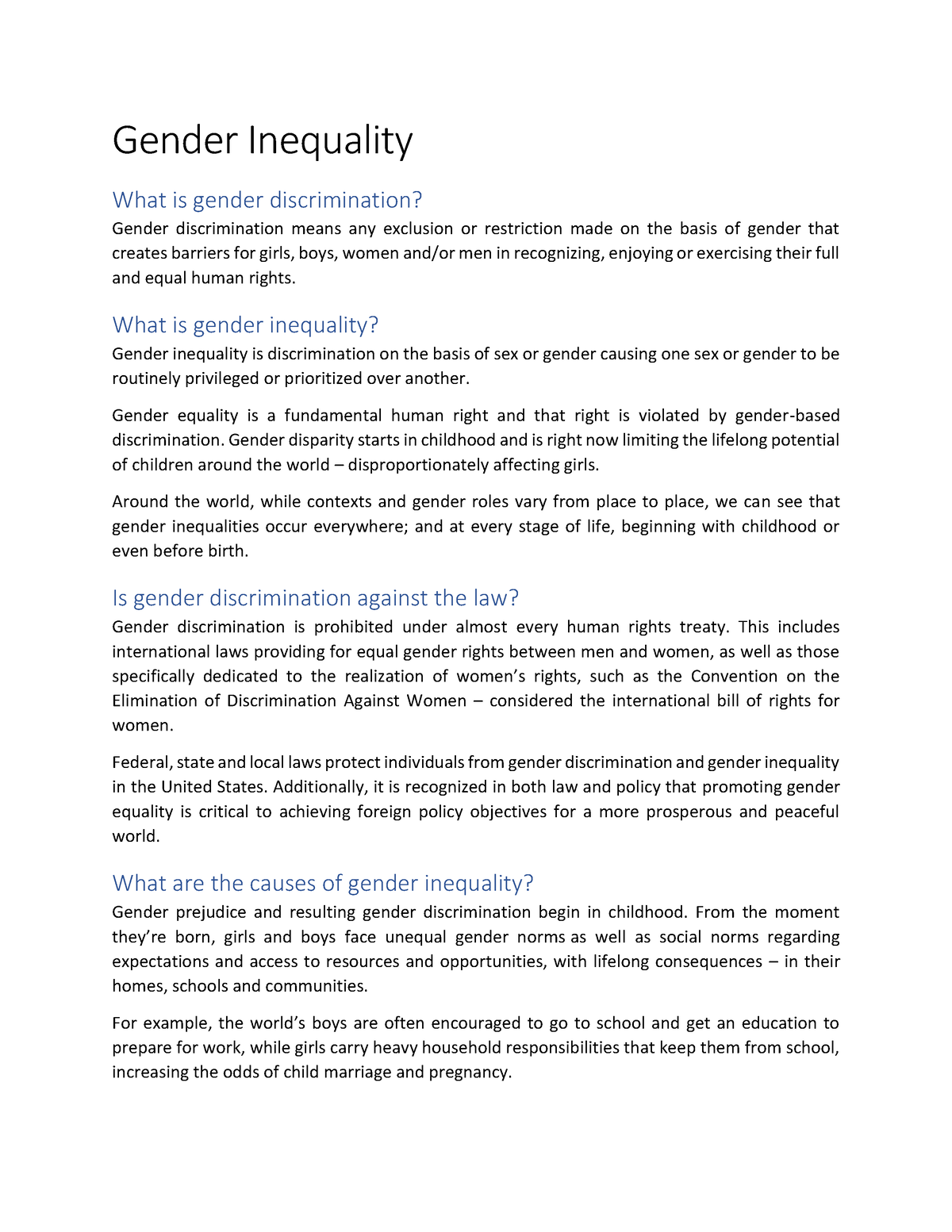 research paper on gender inequality pdf