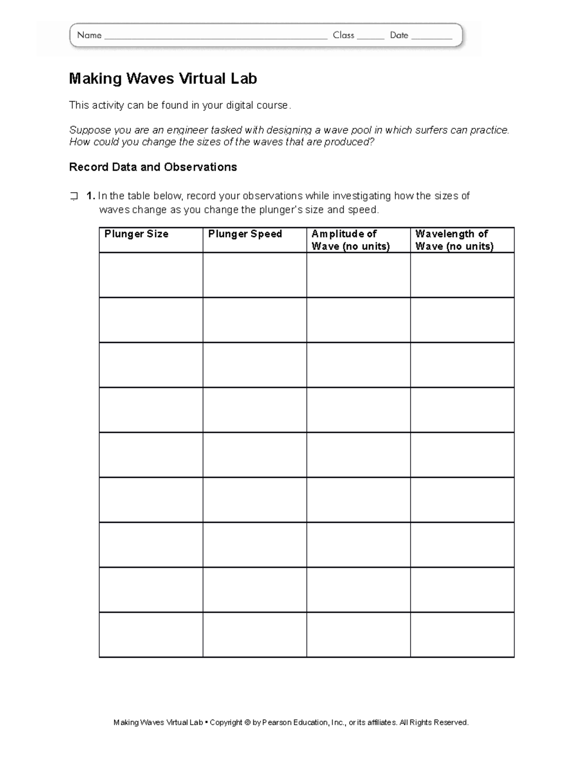 Virtual lab Waves in todays society. Making Waves Virtual Lab This