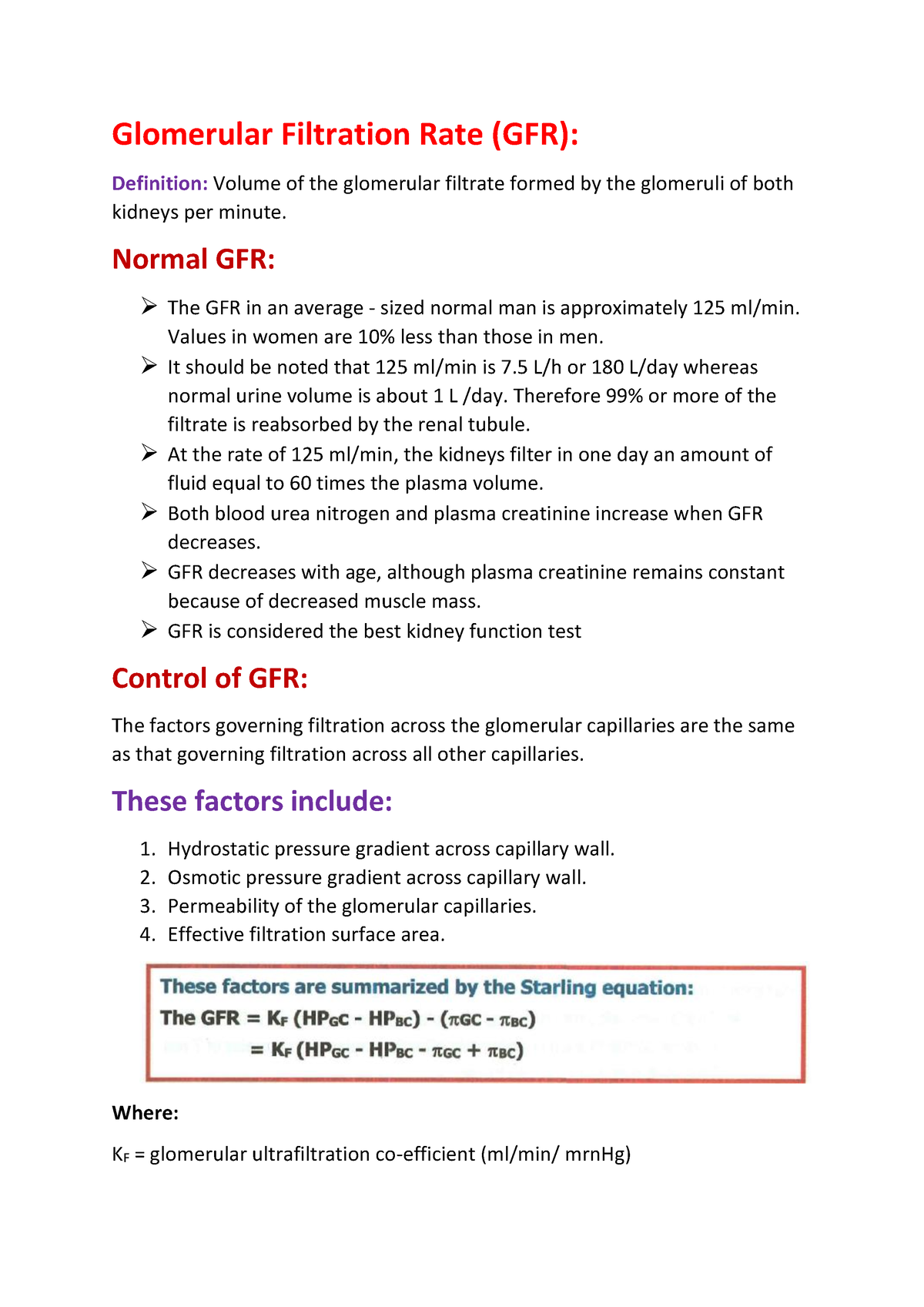 Glomerular Filtration Rate Gfr Glomerular Filtration Rate Gfr Definition Volume Of The 3173