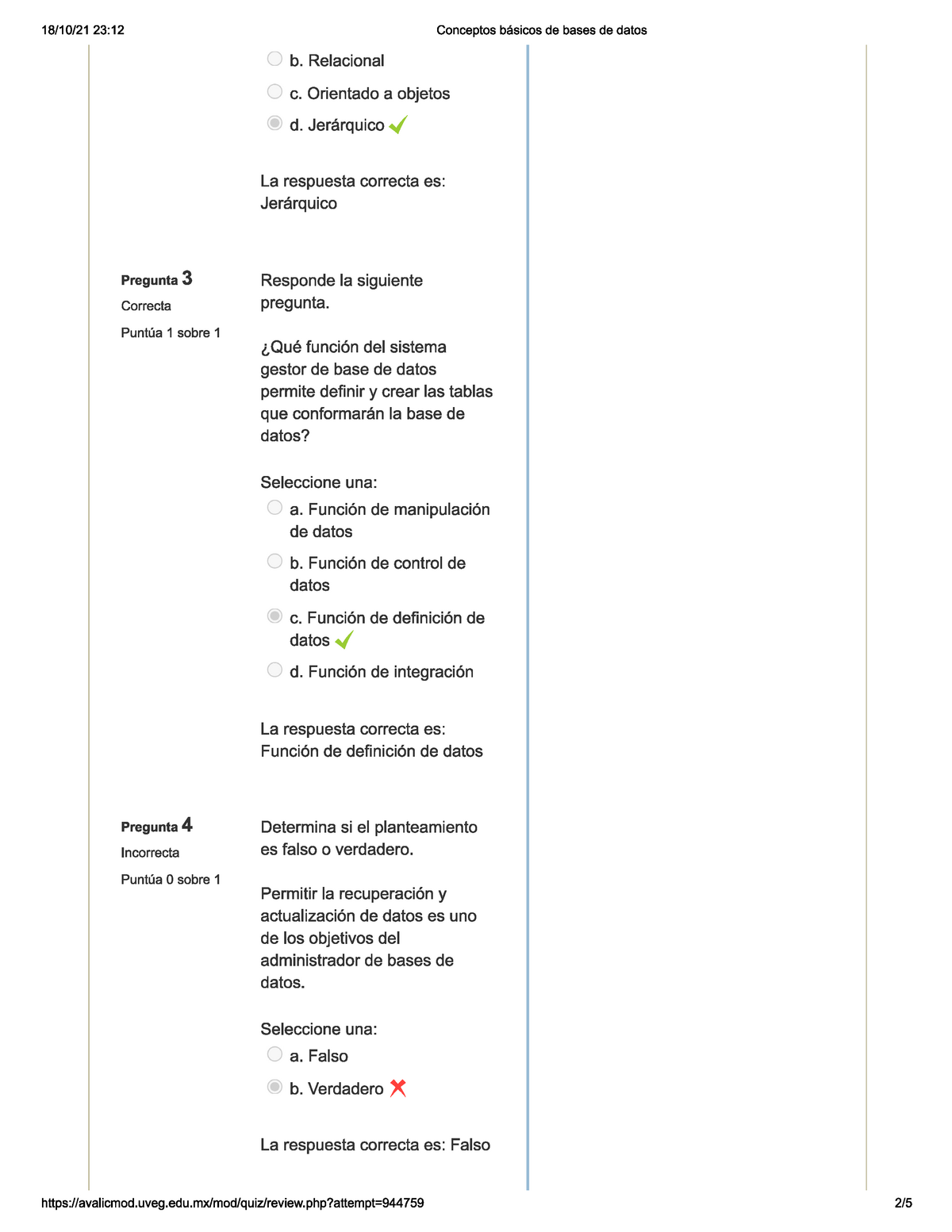 Exa1 - Este Es El Primer Cuestionario De La Materia De Bases De Datos ...