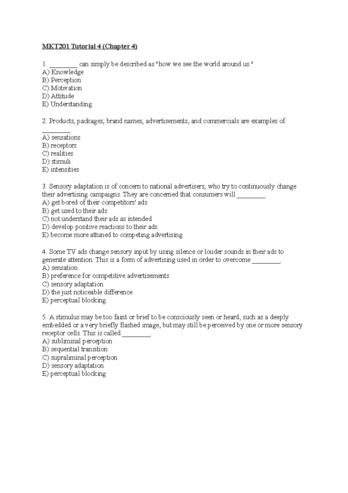 Mkt201 Tutorial 4 Questions Mkt201 Tutorial 4 Chapter 4 Can Simply Be Described As 8765