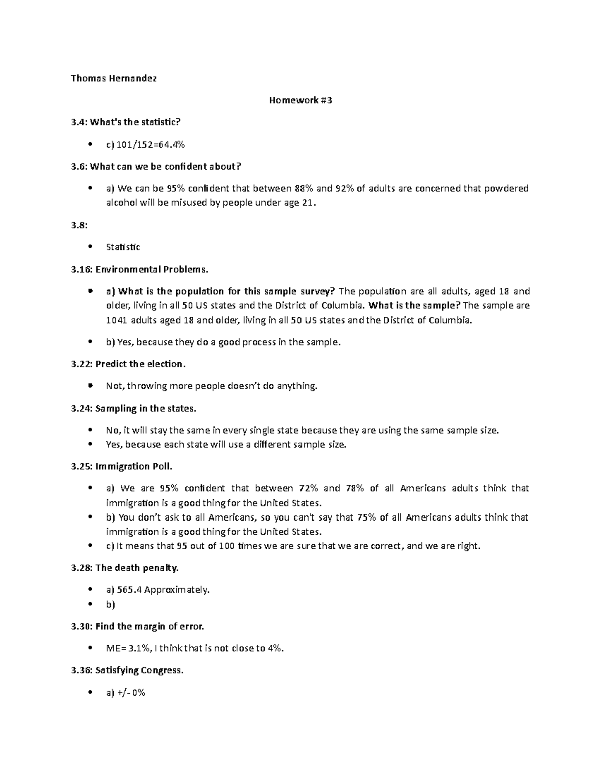Homework 3 stat - Thomas Hernandez Homework # 3: What's the statistic ...
