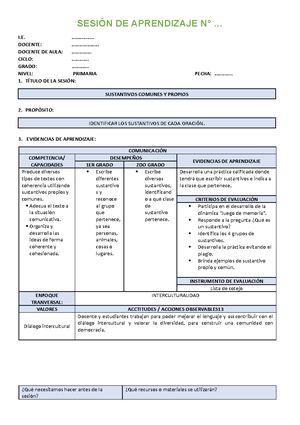 Sesión DE Aprendizaje Nº 06 Elaboramos La Pizza Literaria - DATOS DEL ...