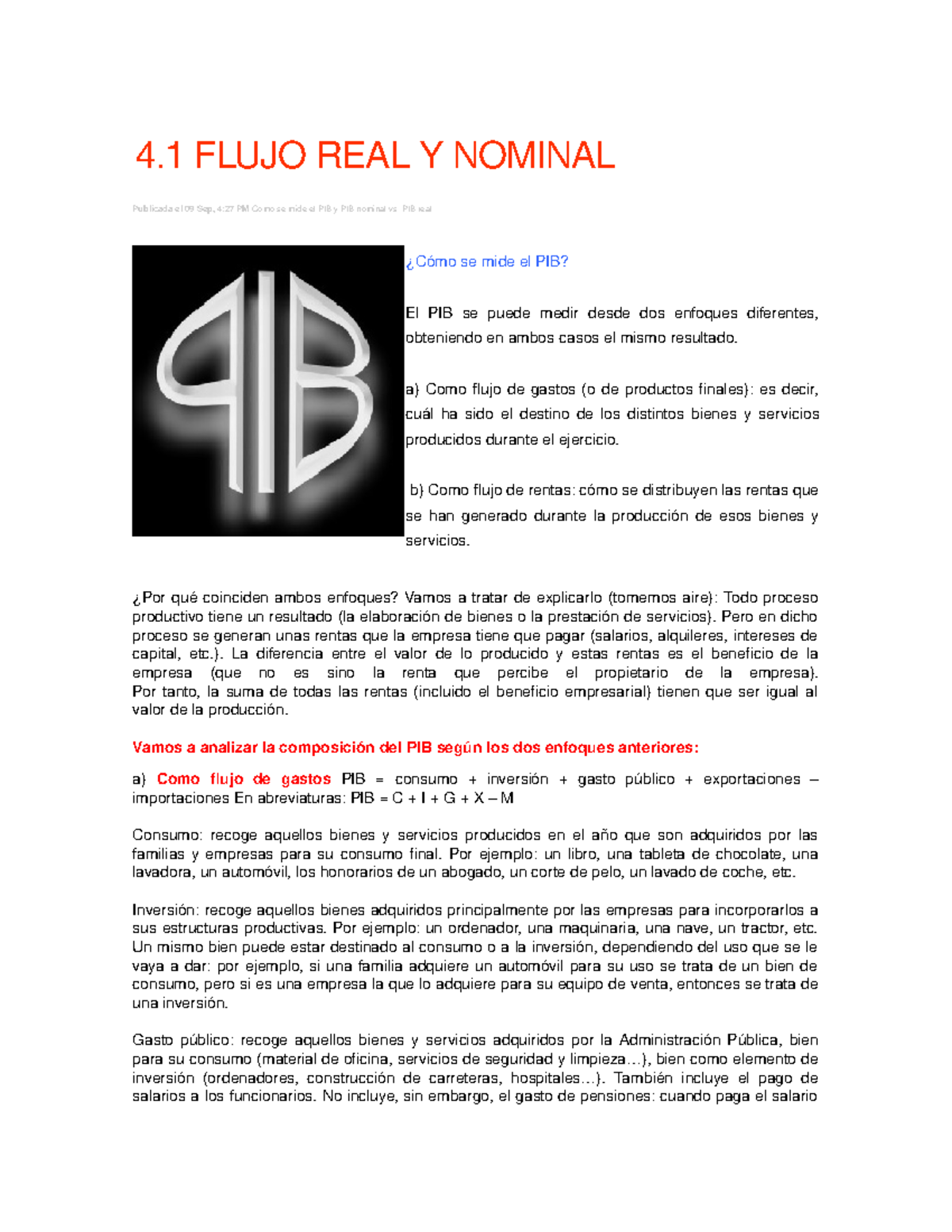 Flujo Real Y Nominal Apuntes 4 7 Y 10 11 Studocu