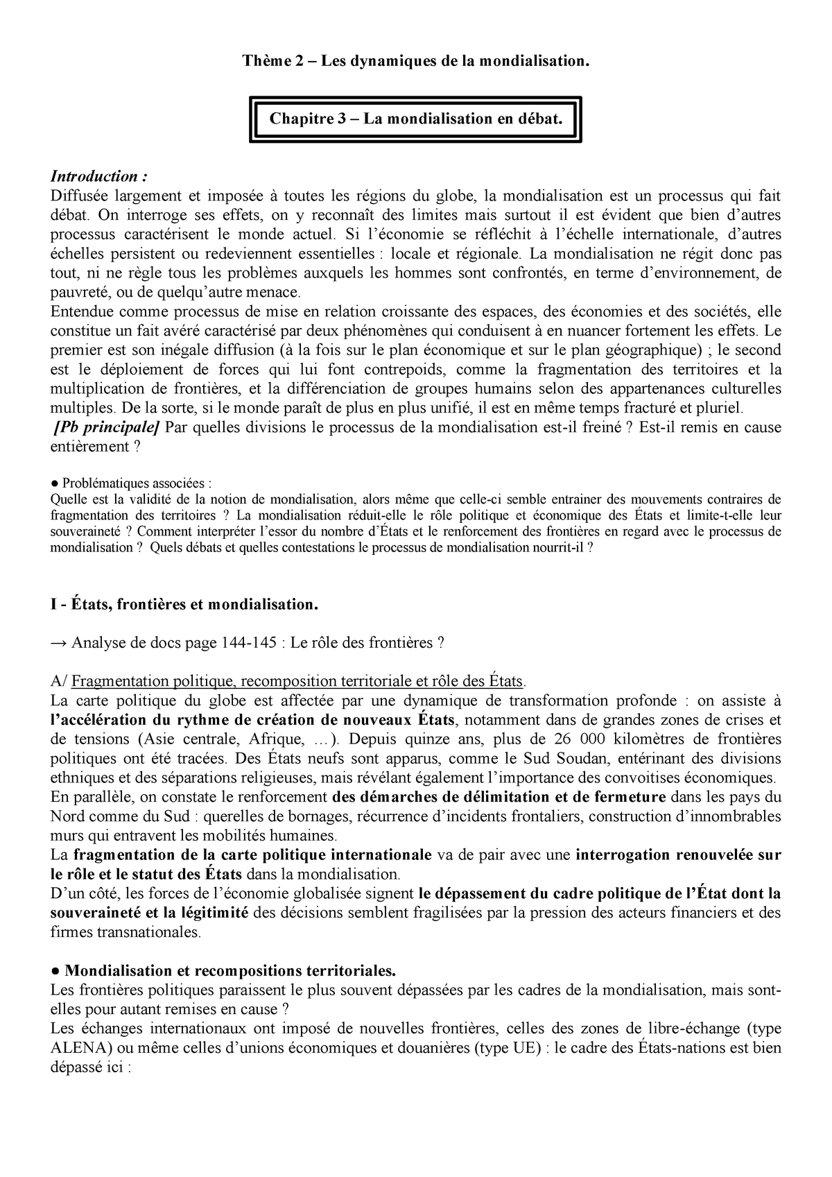 dissertation juridique mondialisation