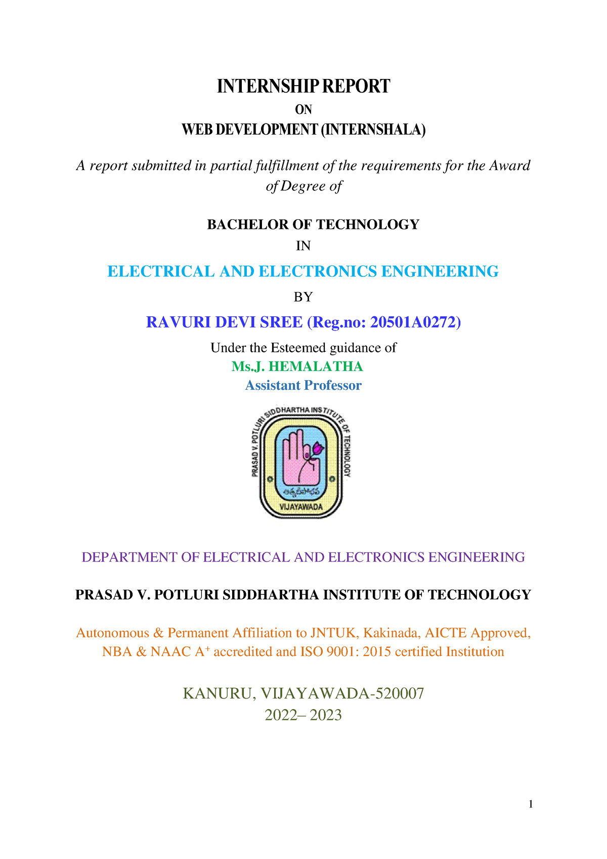 Internship DD - This Project Is Done On Intershala - INTERNSHIP REPORT ...