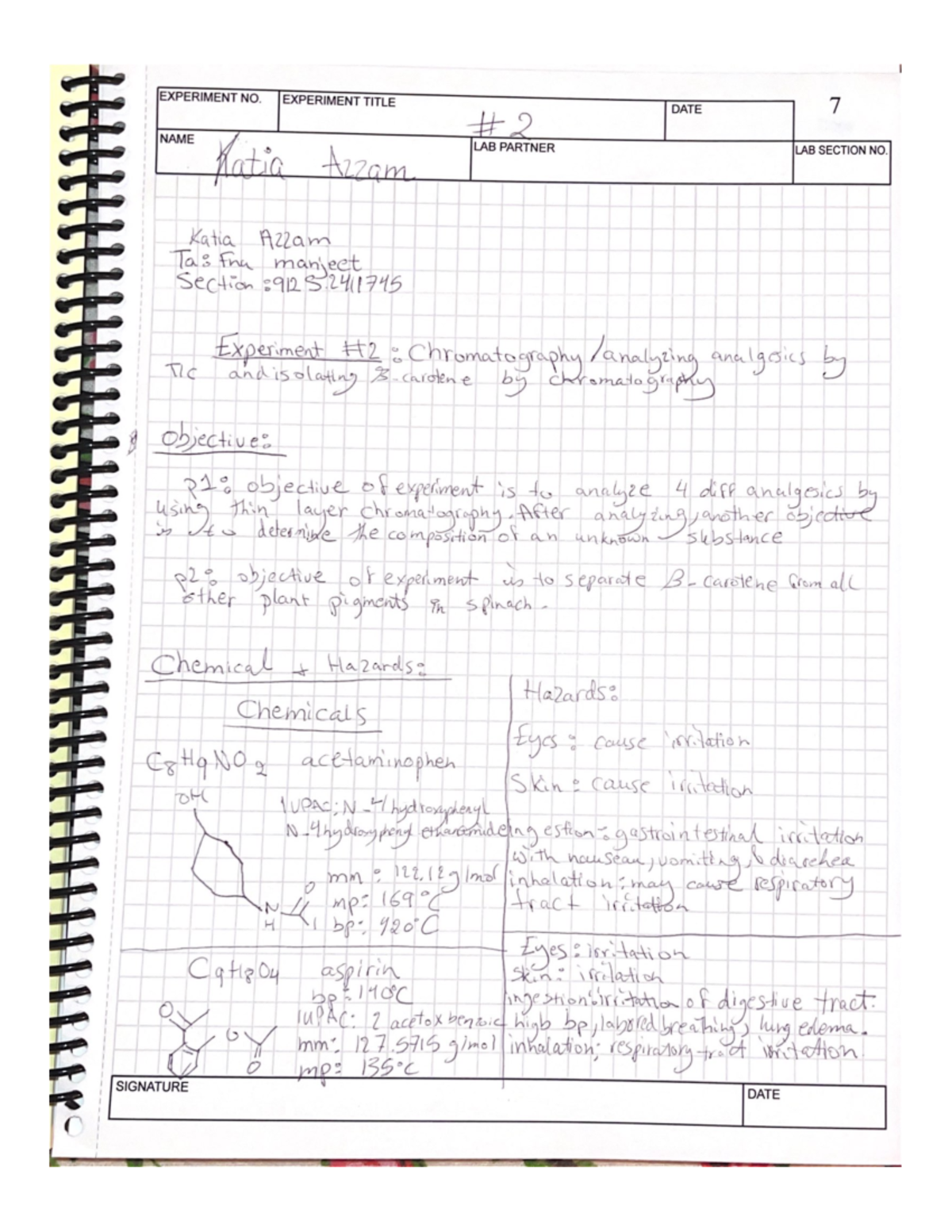 Pre-lab two Orgo - pre lab organic chemistry lab nbr 2 - EXPERIMENT NO ...