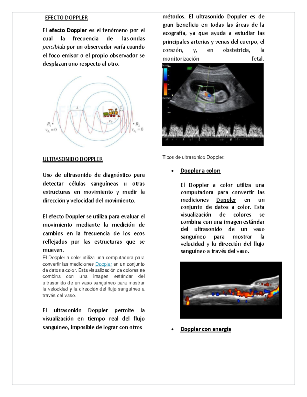 Efecto Doppler - Nota: 9 - EFECTO DOPPLER El Efecto Doppler Es El ...