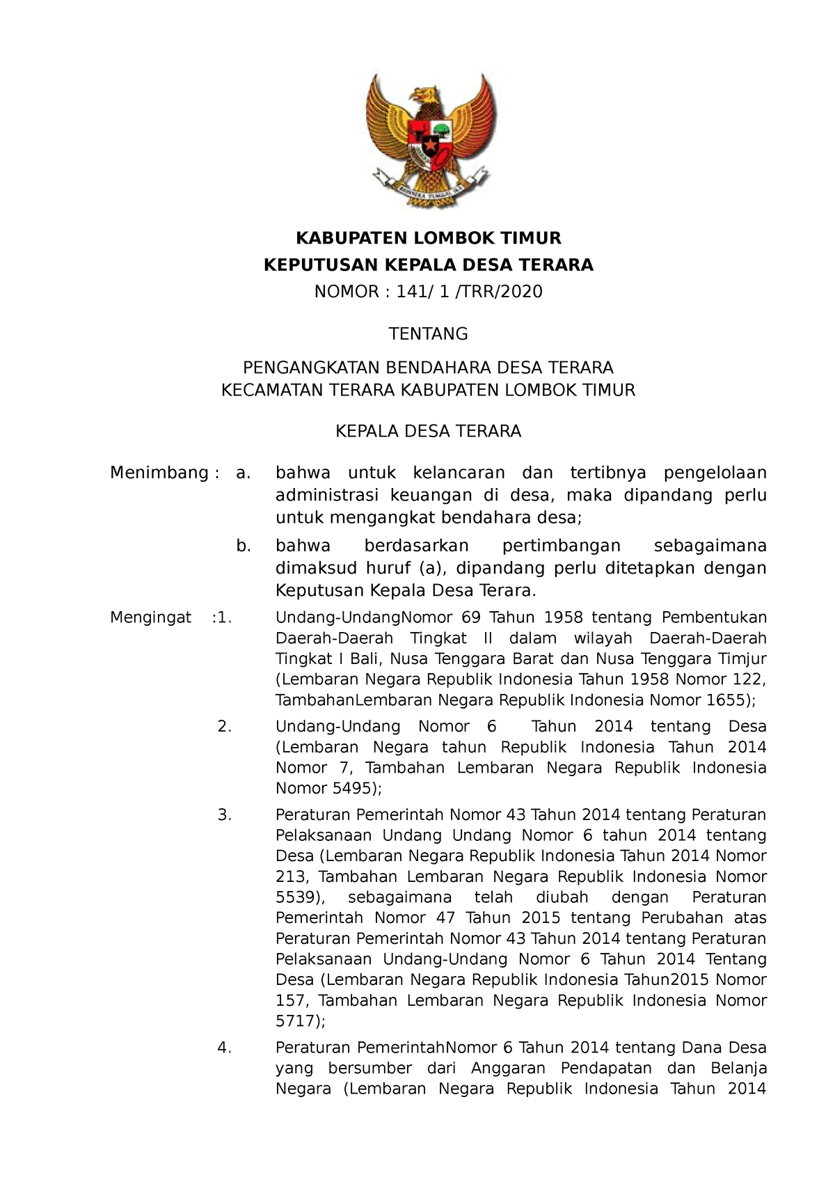 1 - File Contoh Surat Keputusan Untuk Bendahara Dari Kepala Sekolah ...