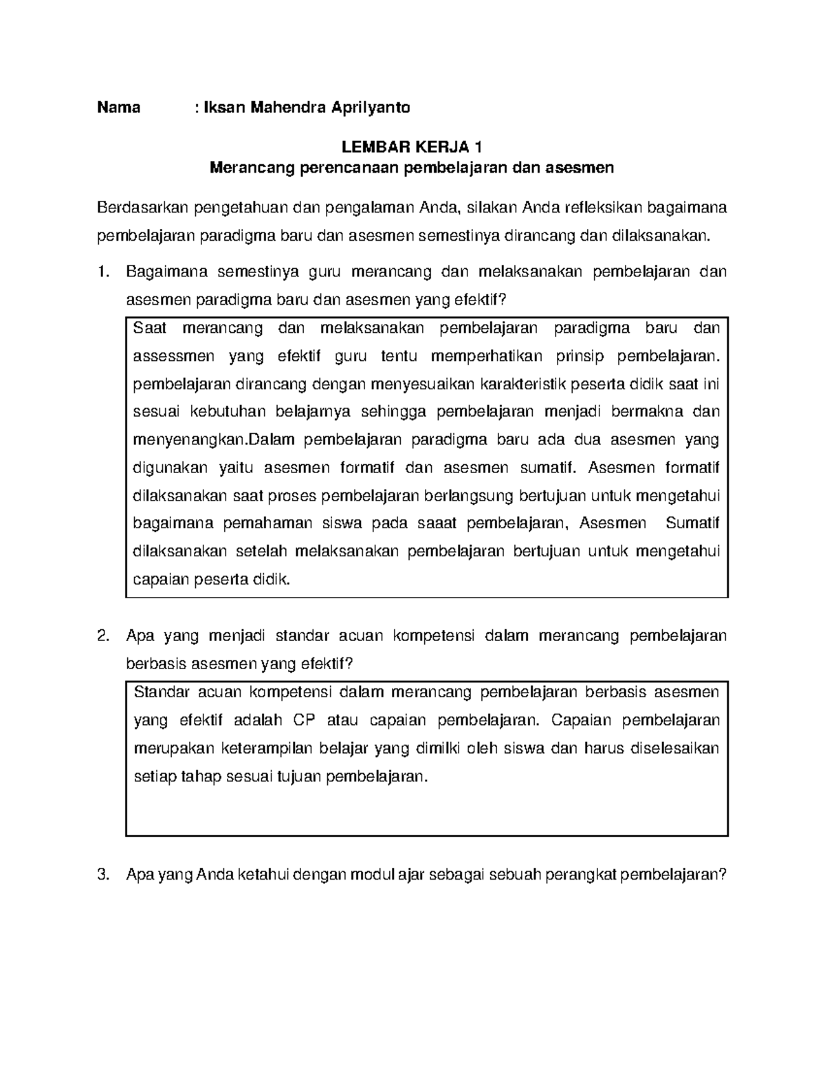 LK-Topik 2 - Prinsip Pengajaran Dan Asesmen Yang Efektif I Di Sekolah ...