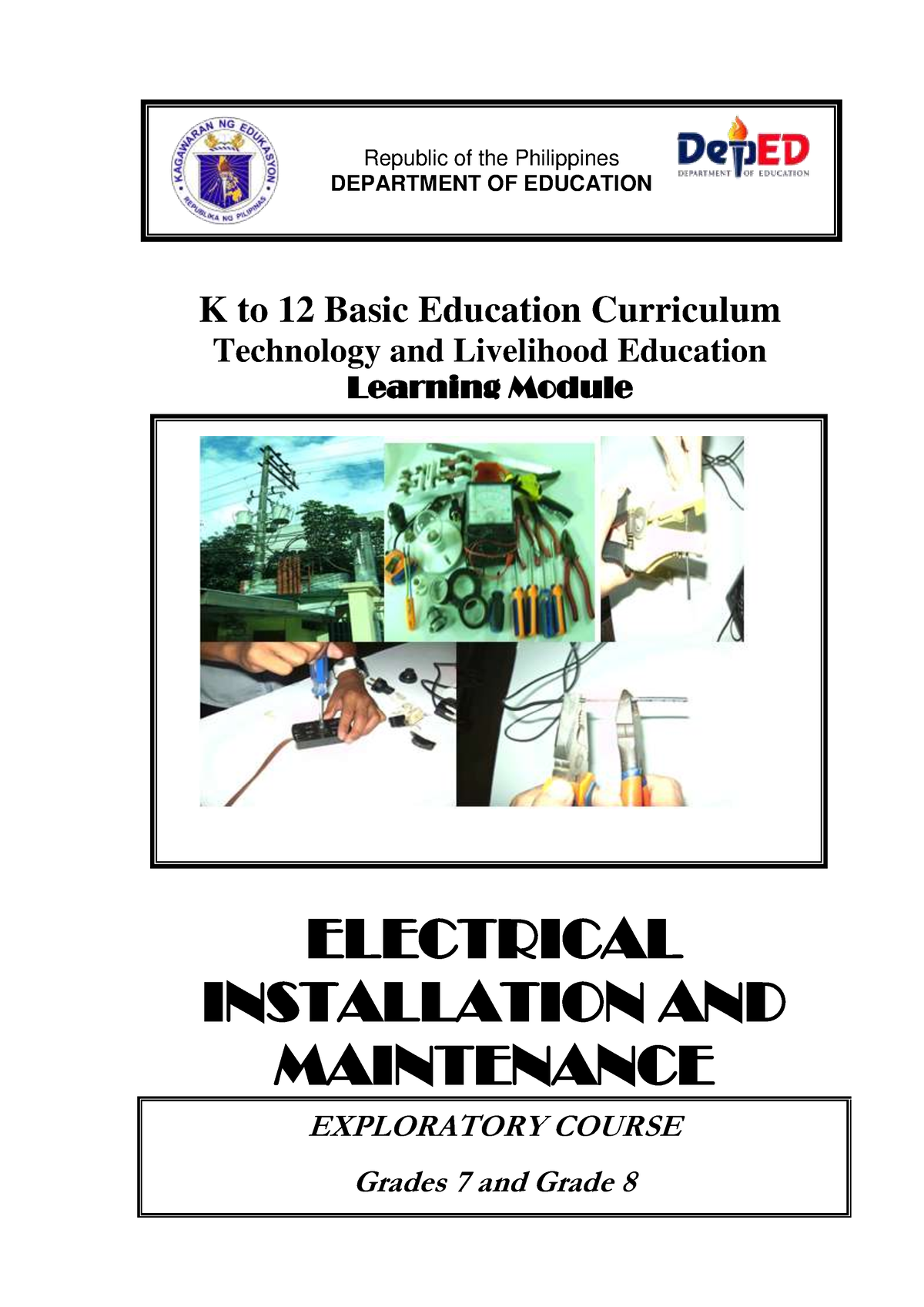 Electrical Learning Module - K To 12 Basic Education Curriculum ...