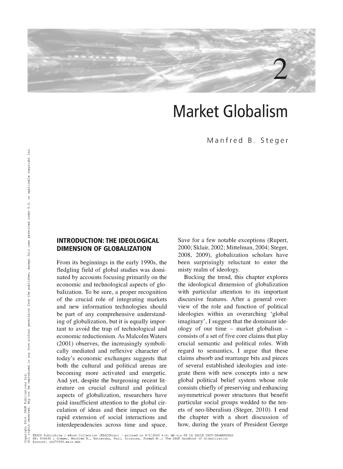 market globalism essay