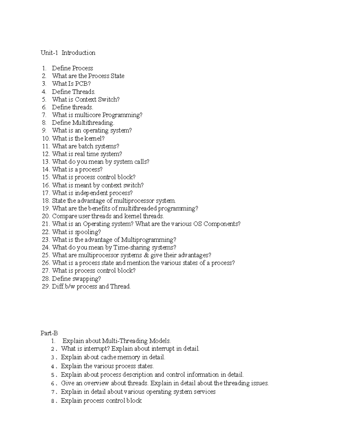 OS MCQS - 18CSC205J- UNIT 1 INTRODUCTION PART A MULTIPLE CHOICE ...
