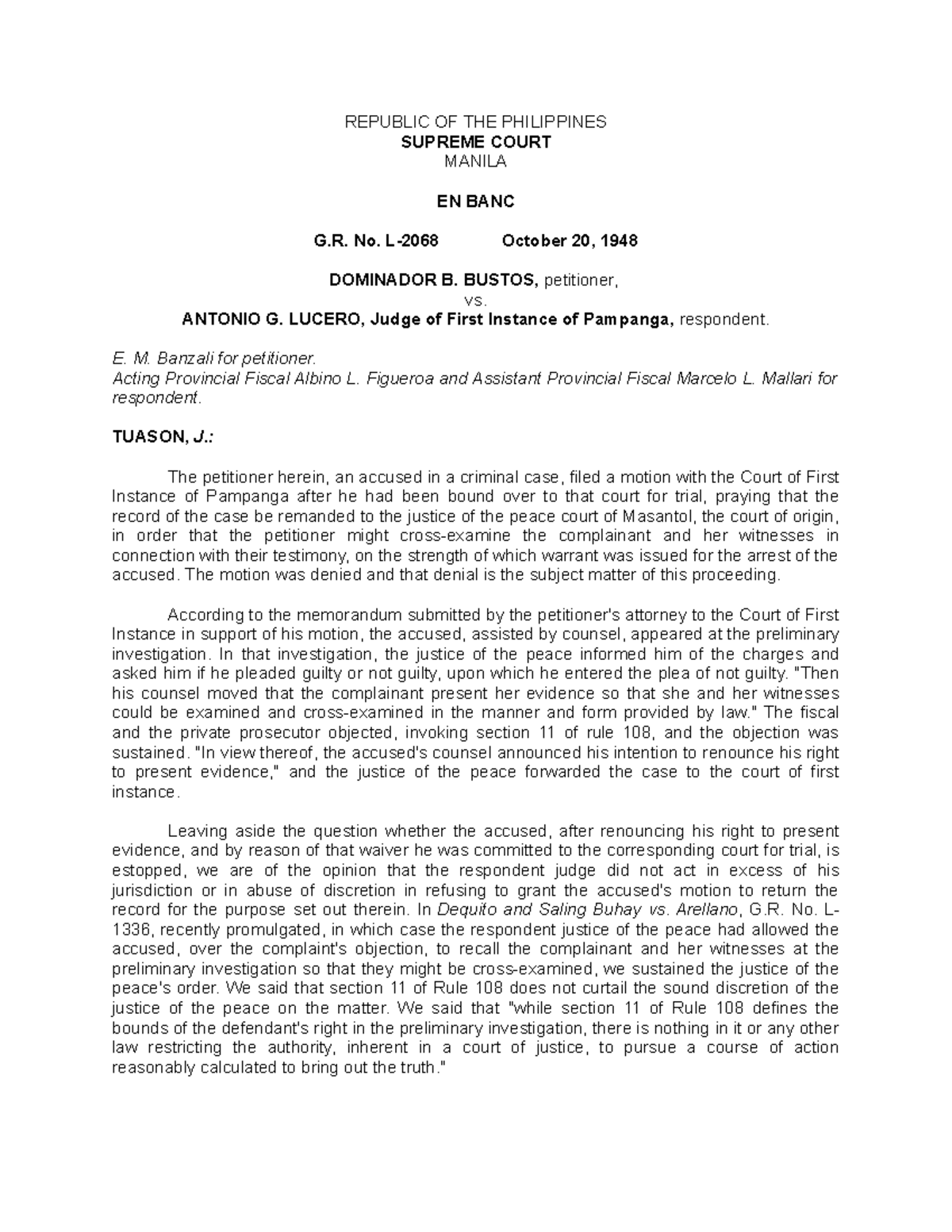 1. Bustos V. Lucero - Zzzz - REPUBLIC OF THE PHILIPPINES SUPREME COURT ...