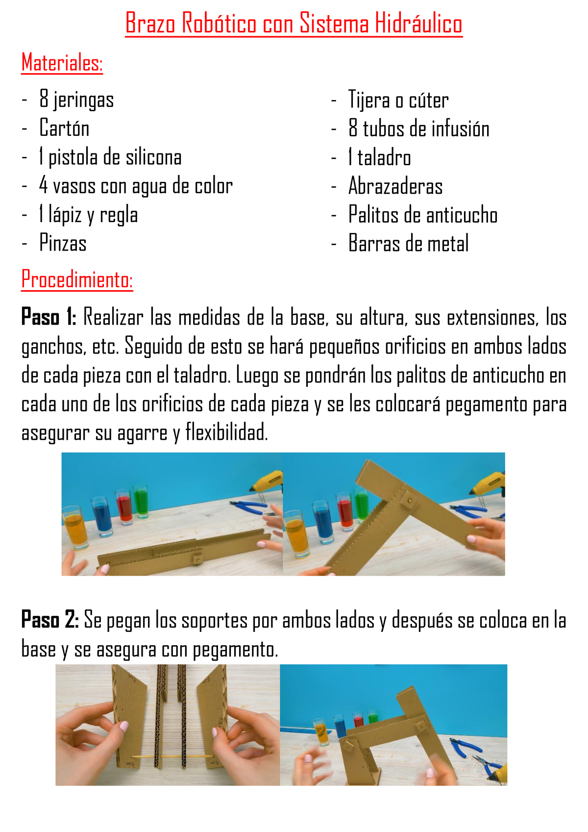 Brazo Rob Tico Con Sistema Hidr Ulico Proyecto C Y T Brazo Rob Tico Con Sistema Hidr