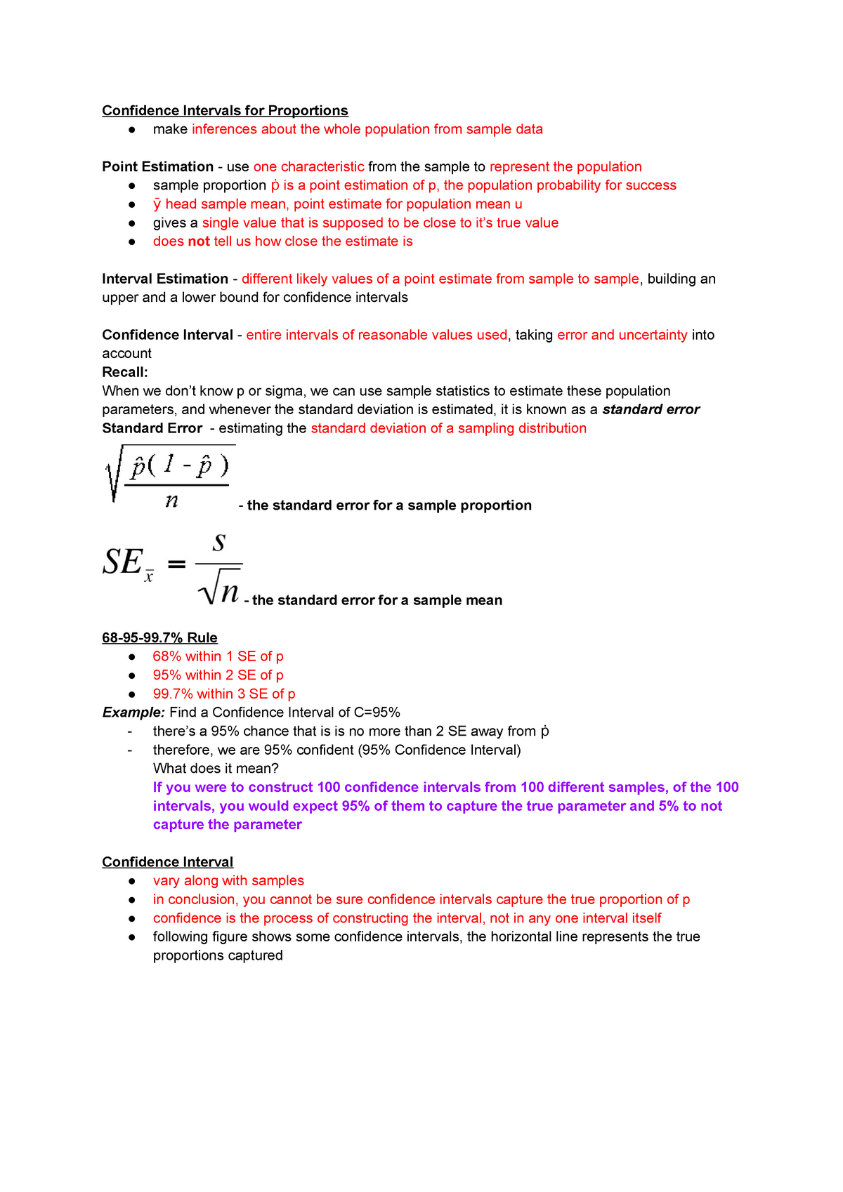 15 Confidence Intervals For Proportions Confidence Intervals For Proportions Make Inferences Studocu