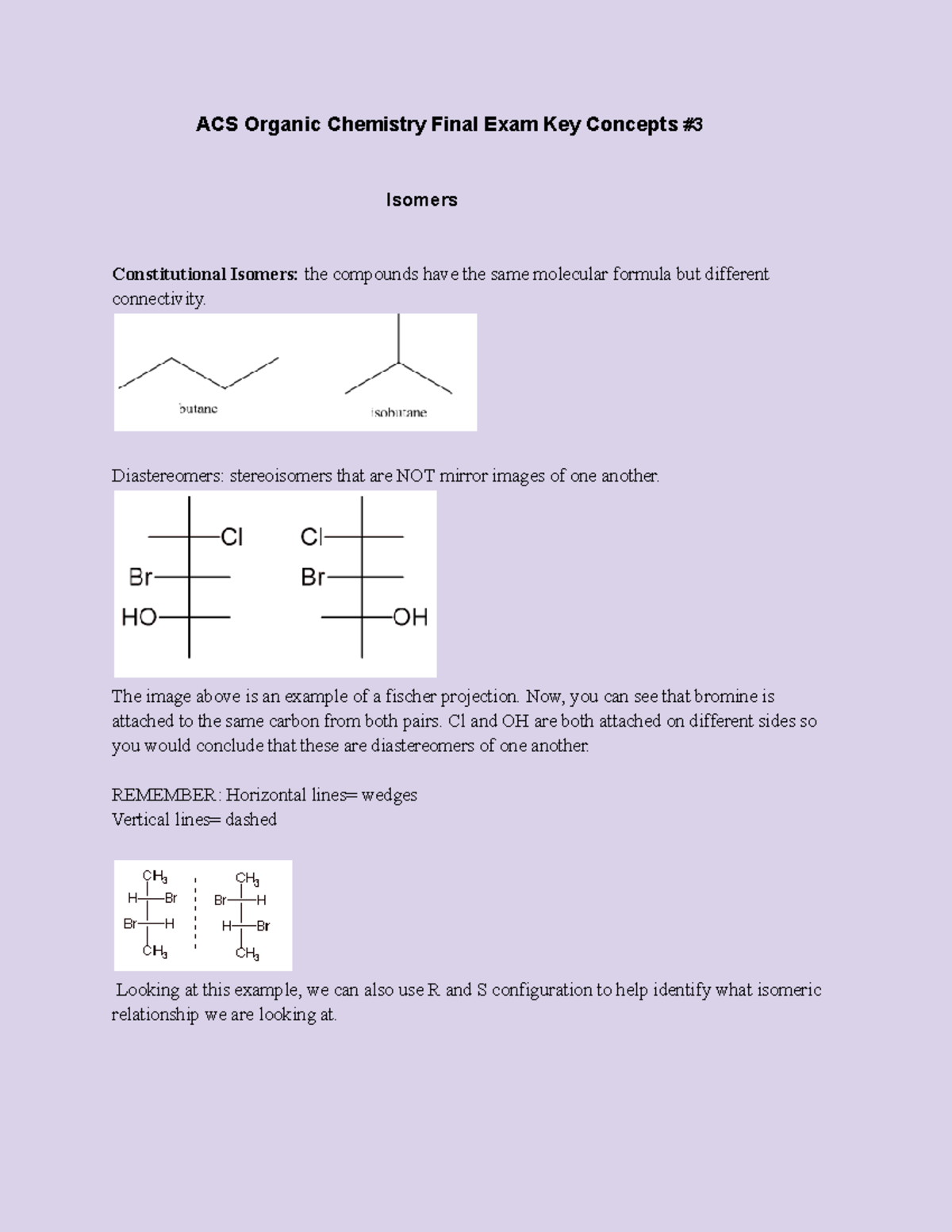 Organic Chemistry Final Exam Cheat Sheet 3 ACS Organic Chemistry