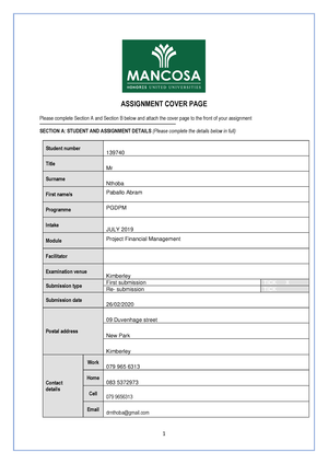 mancosa business management 1a assignment