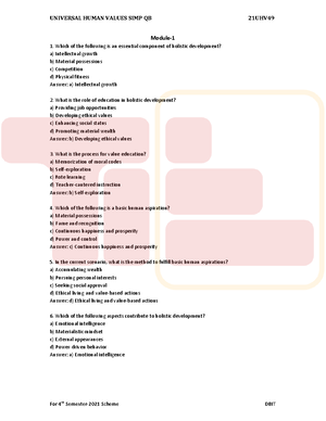 UHV module 4 - Notes - I. Everything that we can see can be put into ...
