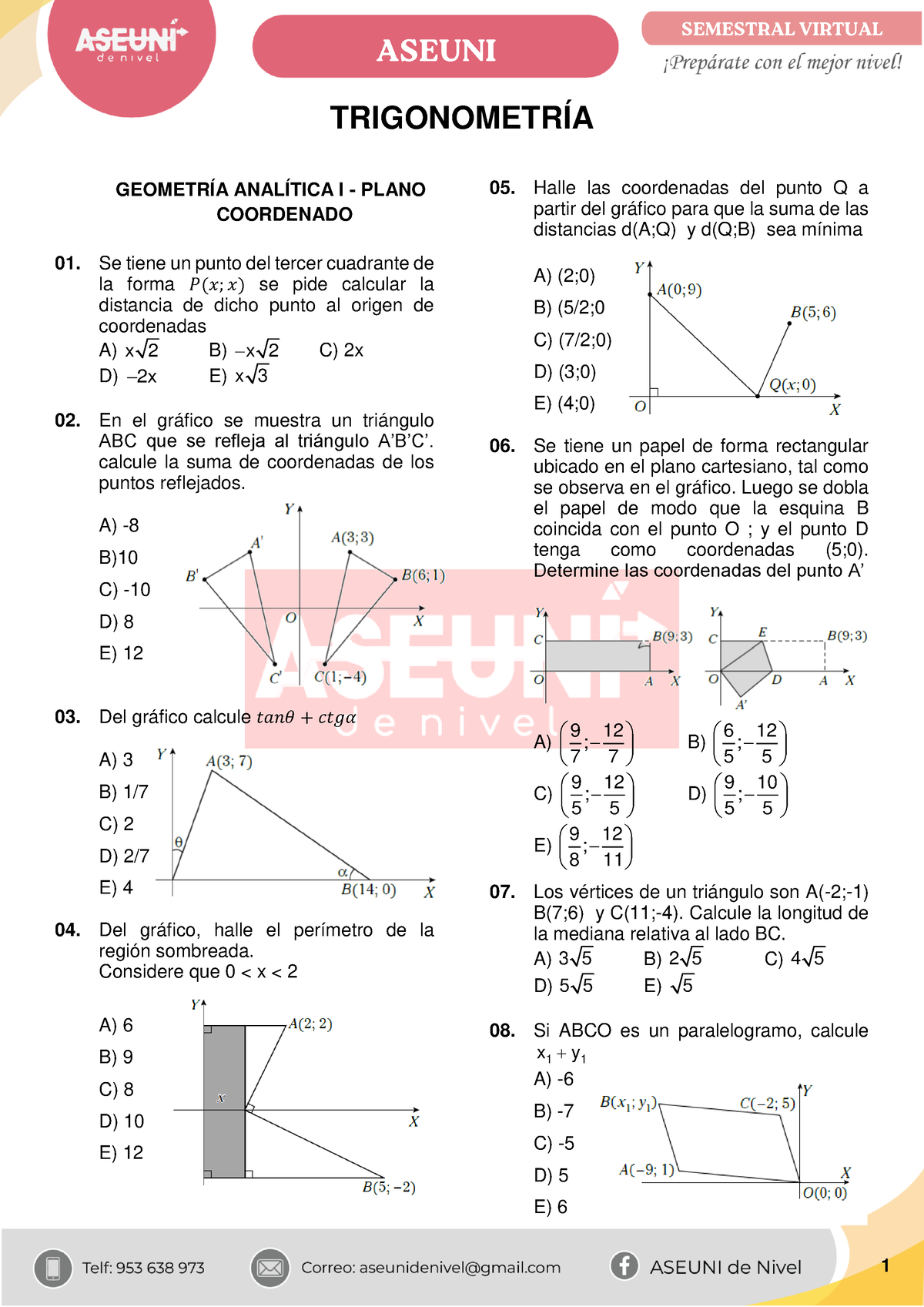 T07 Semestral Virtual Geometría Analítica I - Plano Coordenado - ASEUNI ...