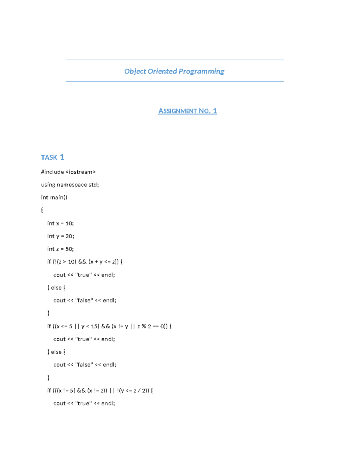 22F-3463 Assigment # 1 OOp full - Object Oriented Programming ...