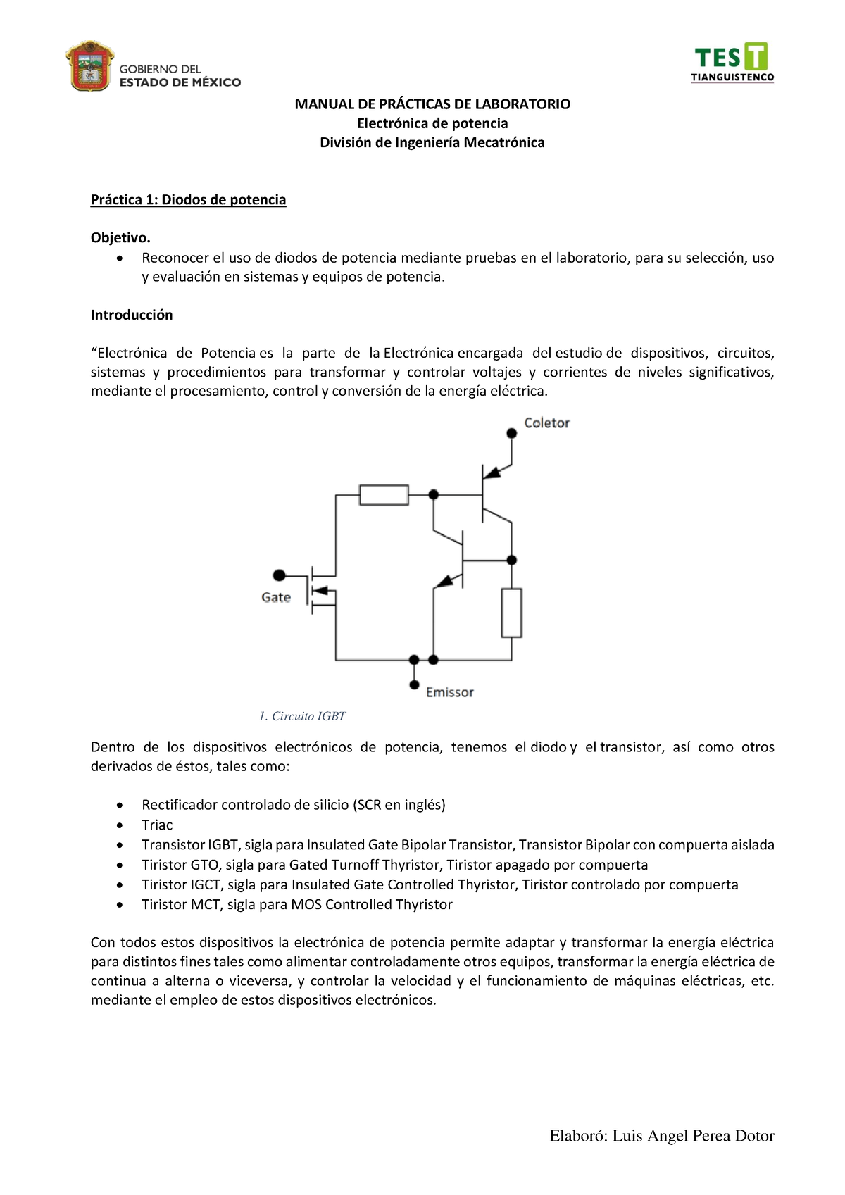 Practica Proteus - MANUAL DE PR¡CTICAS DE LABORATORIO ElectrÛnica De ...