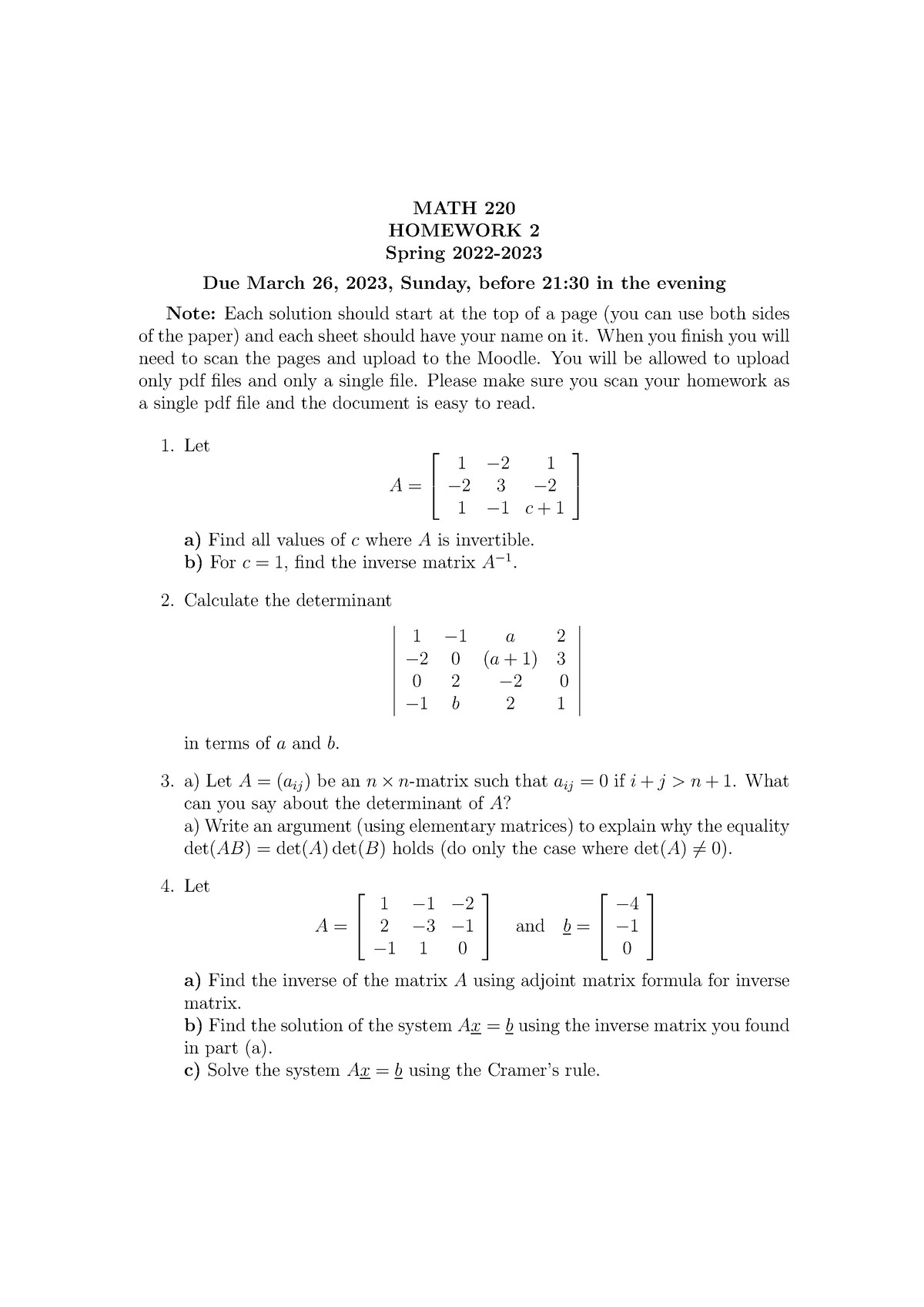 220Week1Notes - UgaBuga - Linear Algebra - Studocu