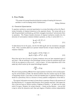 Quantum Field Theory Chapter 5 - 5. Quantizing The Dirac Field We Would ...