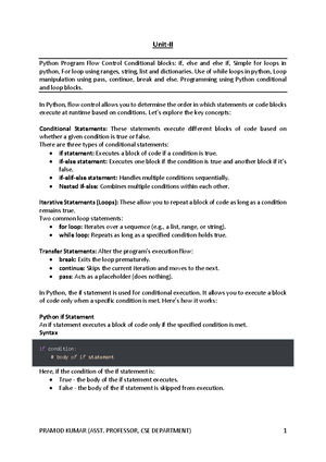 UNIT-IV - python unit 4 - UNIT-IV Python File Operations: Reading files ...