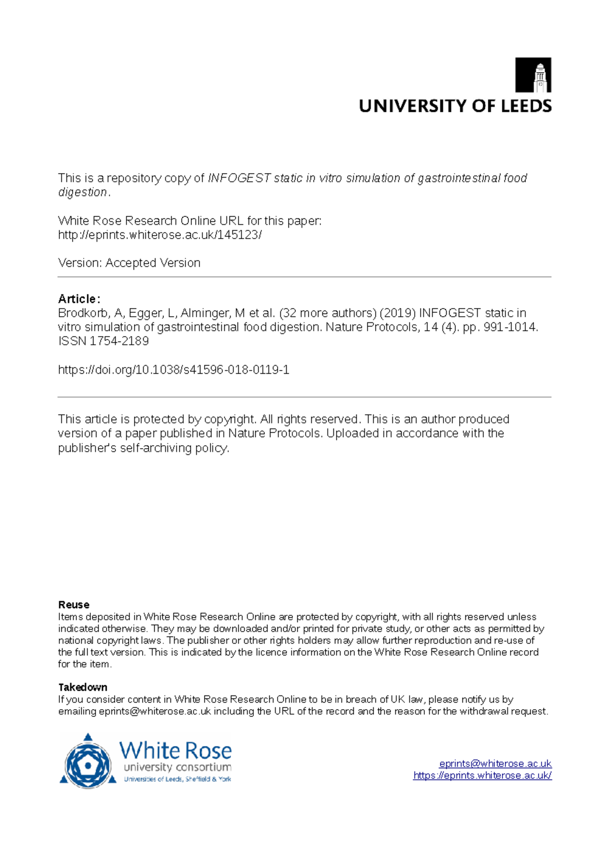 Infogest original - This is a repository copy of INFOGEST static in ...