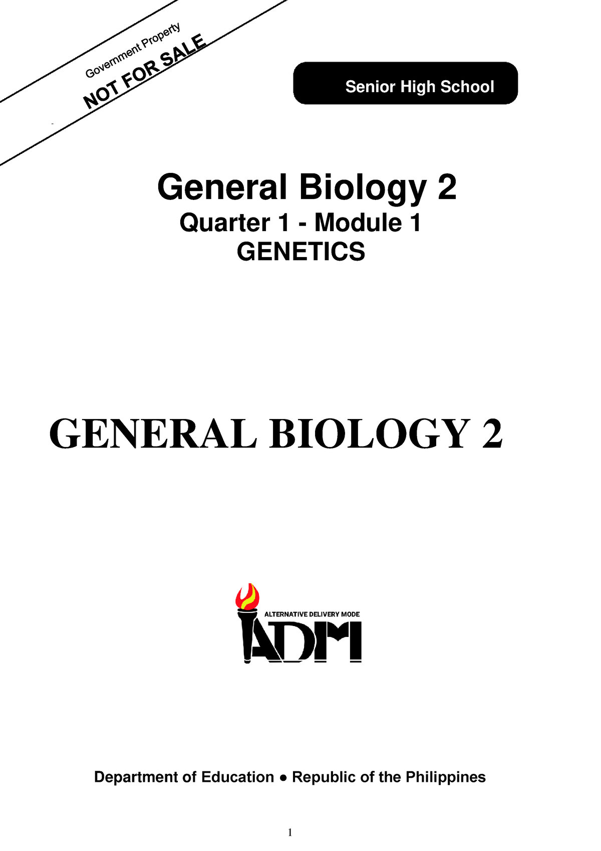 General Biology II   Module 1 8   NOT General Biology 2 Quarter 1