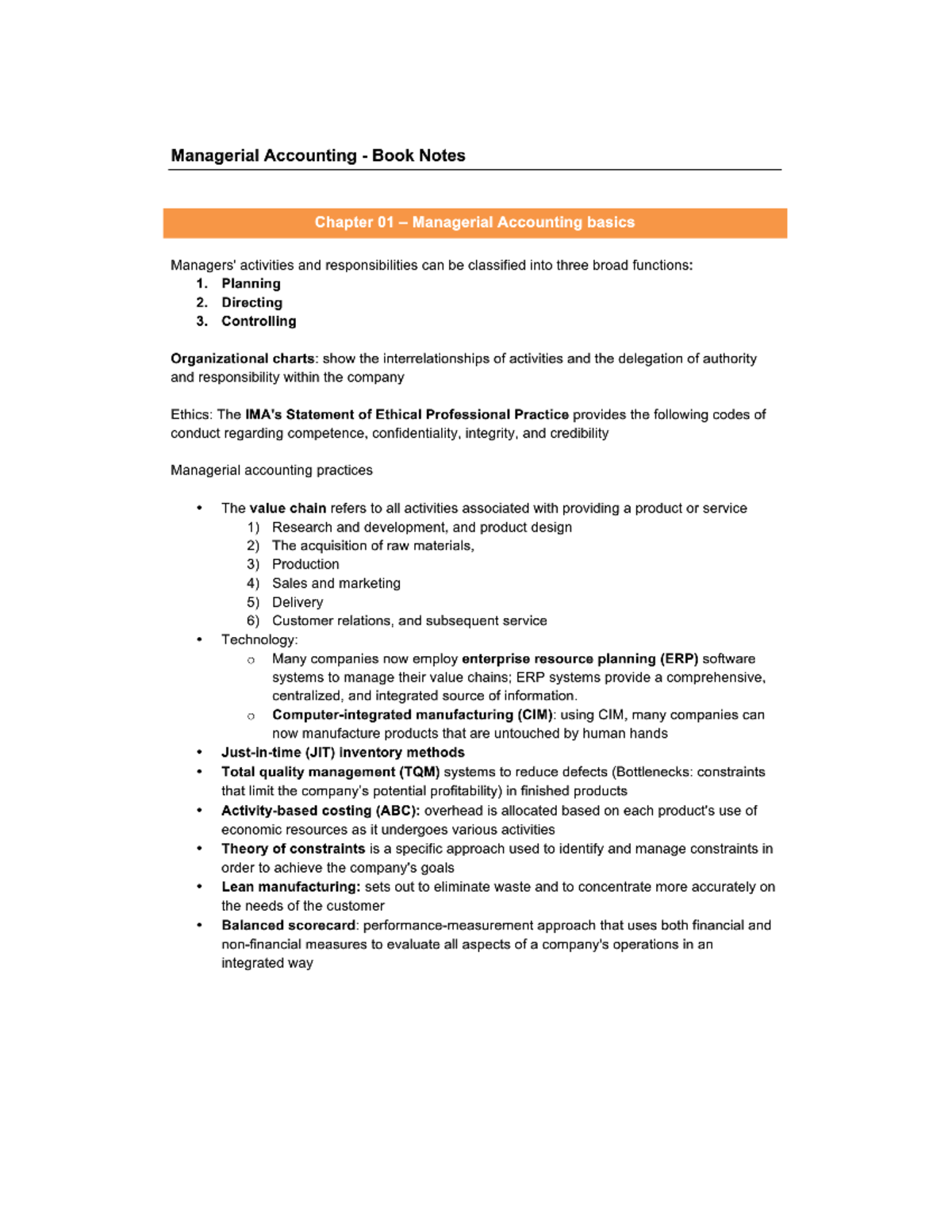 Module 2 Notes - ACC406 RYERSON UNIVERSITY - ACC 406 - Studocu