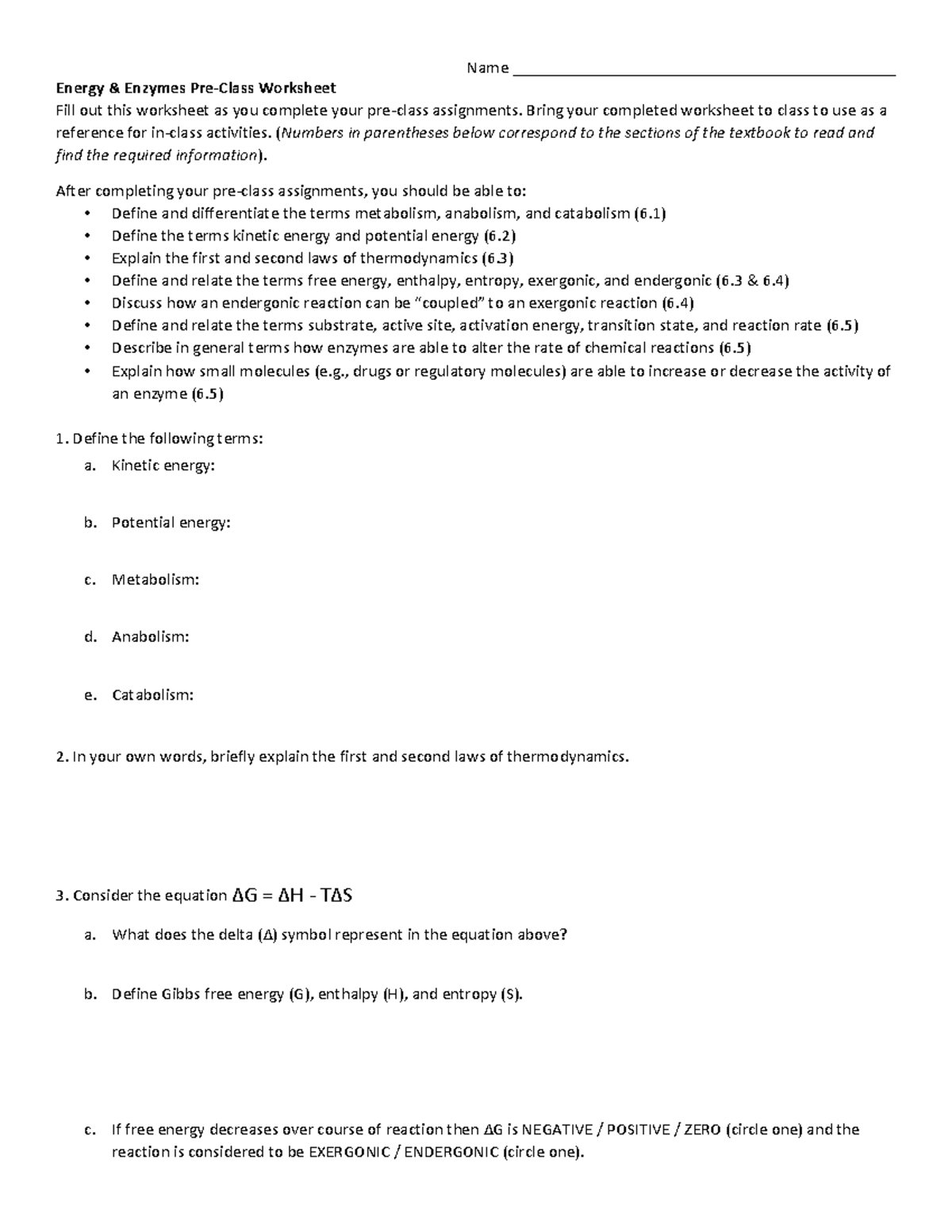 Week 3a Energy Enzymes v2 - Name ...