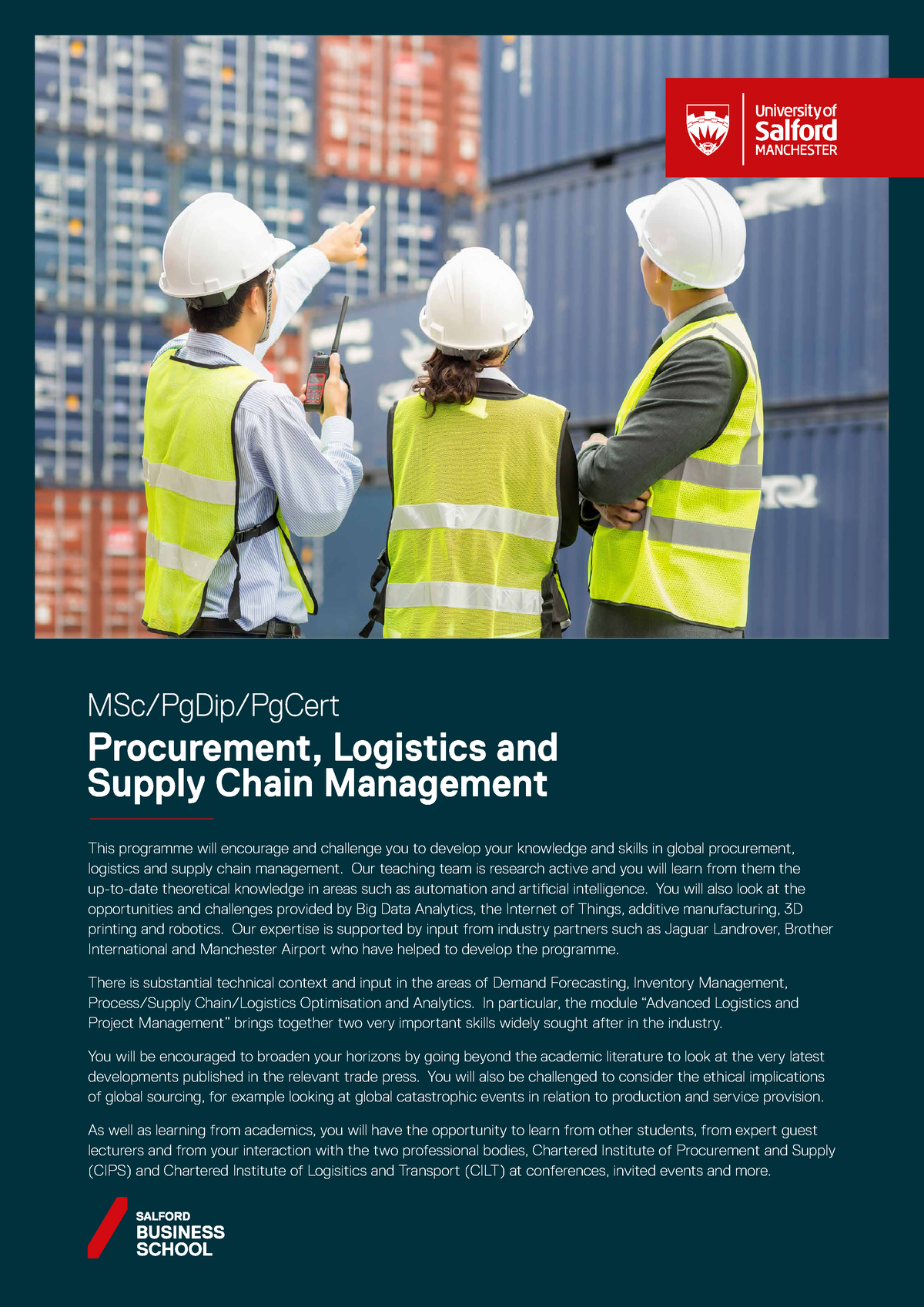 MSc Procurement, Logistics And Supply Chain Management - This Programme ...