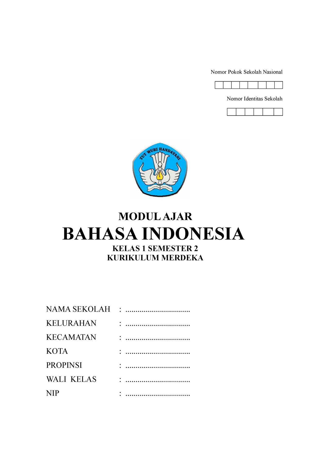 02. Modul Ajar Bahasa Indonesia Kelas 1 Semester 2 [gurusekali] - Nomor ...