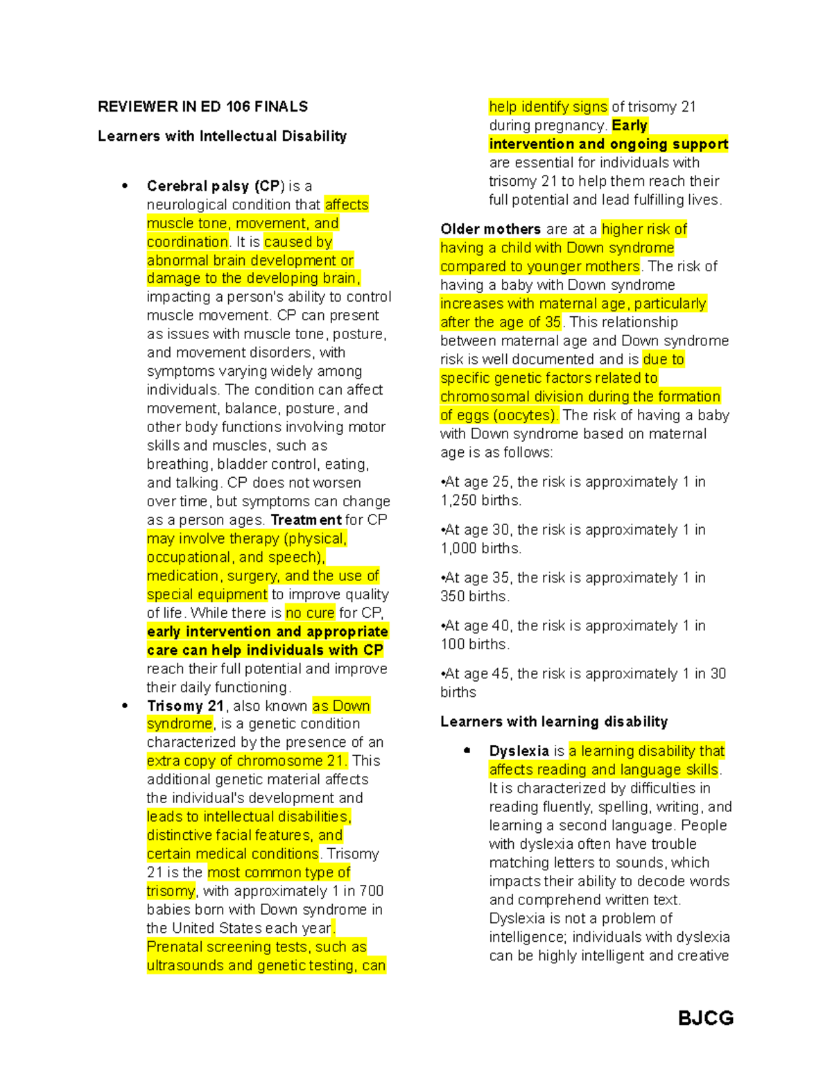 Reviewer IN ED 106 Finals - REVIEWER IN ED 106 FINALS Learners with ...