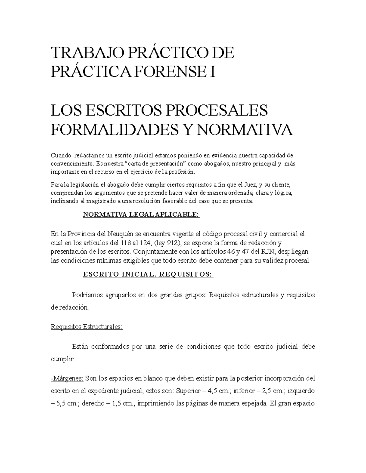 Actividad Practica I - TRABAJO PRÁCTICO DE PRÁCTICA FORENSE I LOS ...