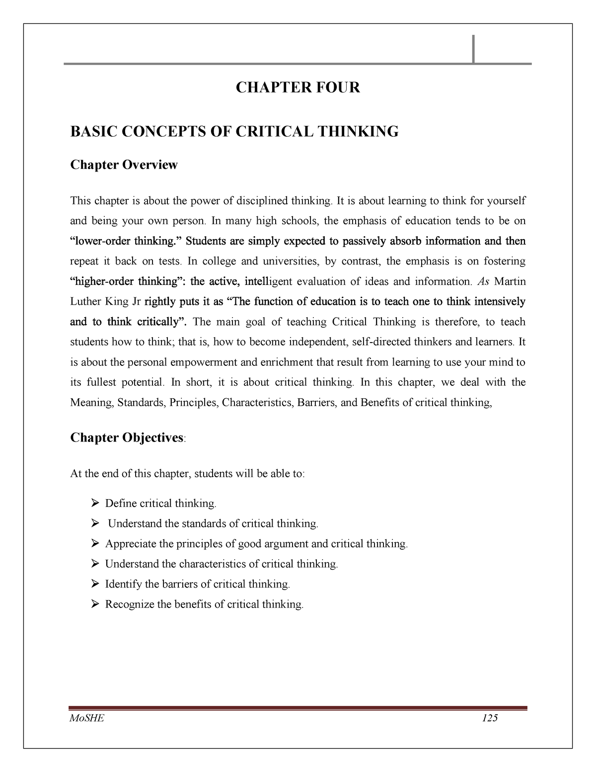 chapter four basic concepts of critical thinking